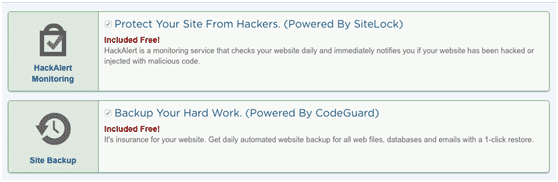 hostgator can protect user websites from attacks, backup data for free, etc.