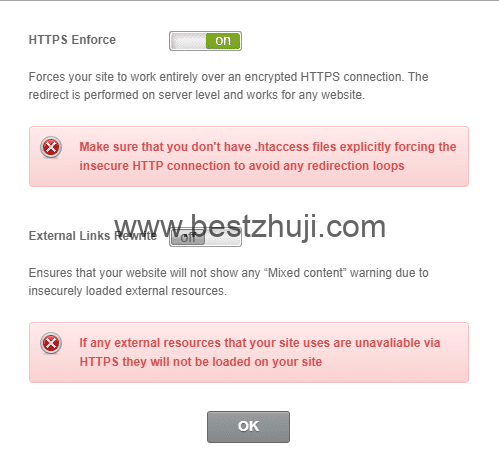 开启 https enforce