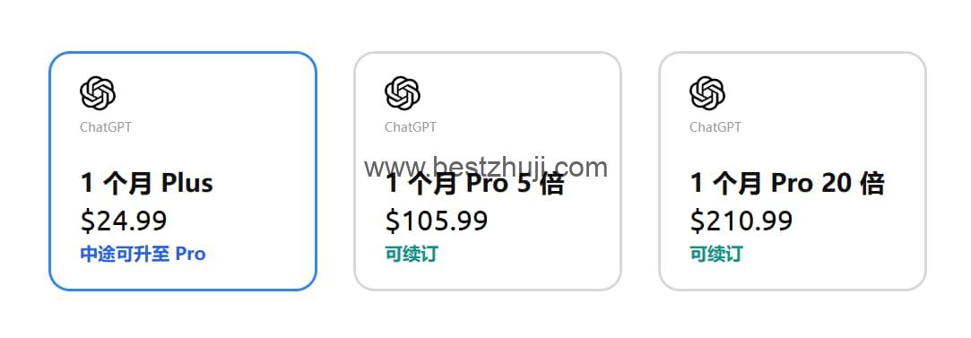 選擇單次訂閱 plus